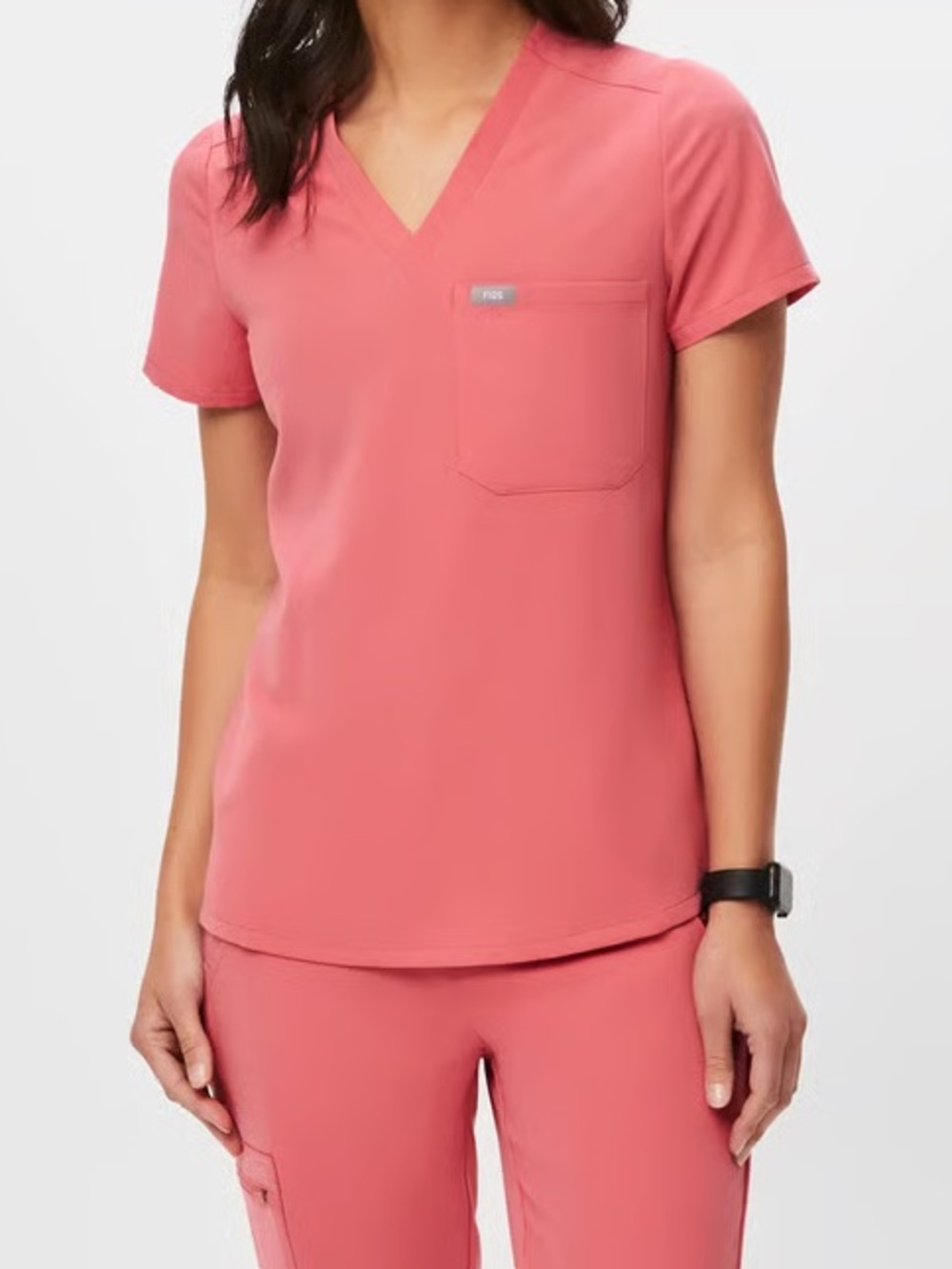 Figs Desert Rose Scrub Set - Catarina One Pocket Scrub Top, Zamora Joggers